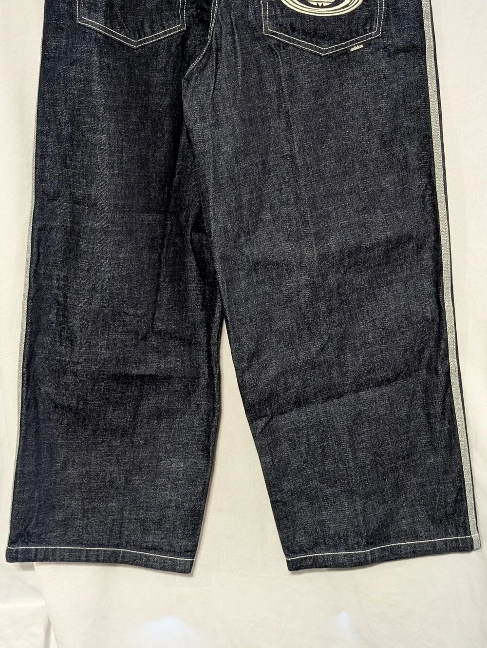 Adidas 90s Y2K Alternative Sport Wide Leg Loose Fit Skater Jeans, 34x32 NWT